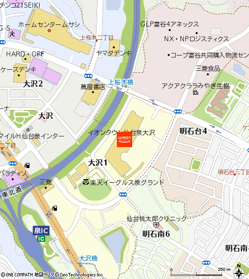 ザ・ビッグ泉大沢店付近の地図